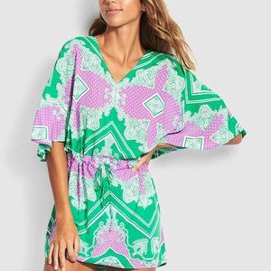 Seafolly X Revolve Bandana Bay Kaftan Size M